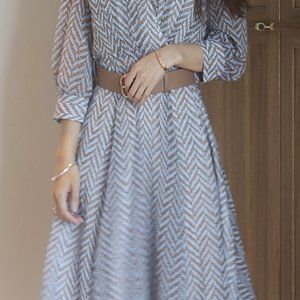 2021 autumn new printed dress